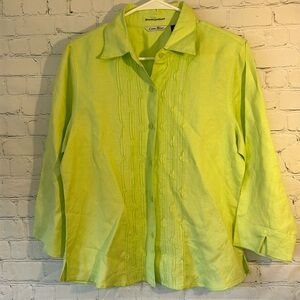 Good Clothes Linen Blend button down blouse